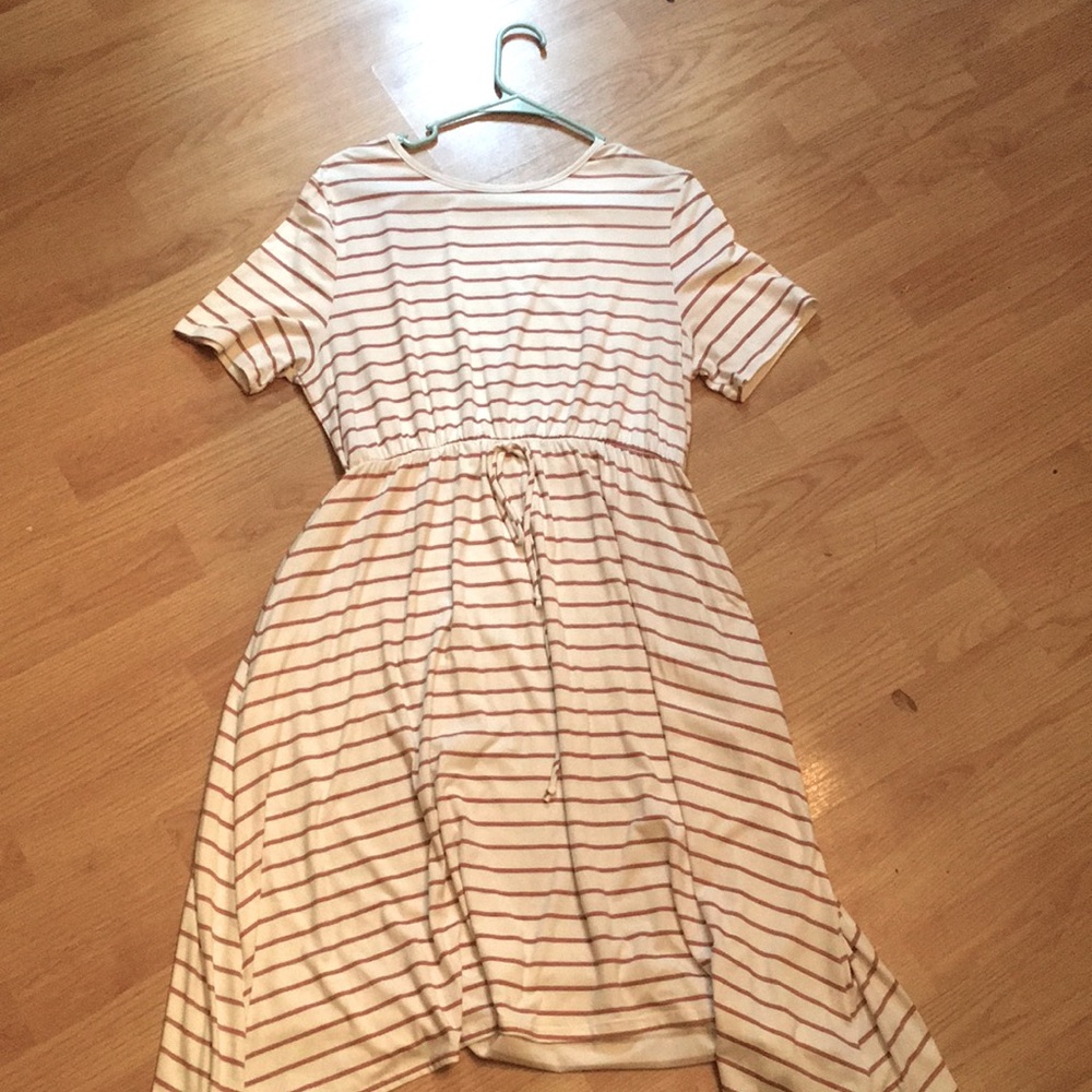 White Striped Dress